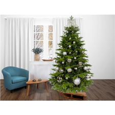 LAALU Vánoční stromek zdobený - STŘÍBRNÉ VÁNOCE II, 85 ks ozdob, 240 cm műfenyő