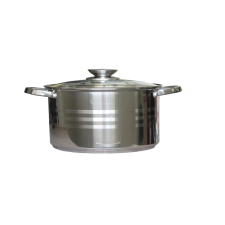  Lábas Inox 5,4 Literes Üveg Fedővel 24cm edény