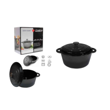  Lábas Öntvény Zománcozott Marble Grey 2.9 Literes Fedővel edény