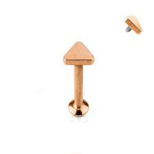 Labret háromszög dísszel (rosegold színű) testékszer