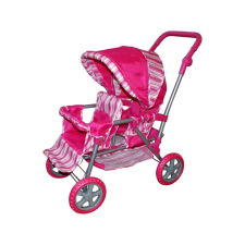  Lábtart. kosaras pink iker bkocsi63,5x39x75cm9386 játék babakocsi