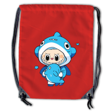  Labubu - Kék cápa jelmezes tornazsák tornazsák