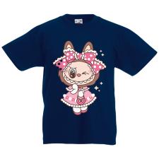  Labubu - Pöttyös ruhás nyuszilány gyerek póló gyerek póló