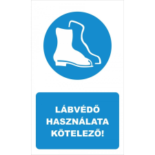  Lábvédő használata kötelező! biztonságtechnikai eszköz