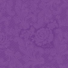 Lace Embossed purple dombornyomott papírszalvéta 25x25cm,15db-os asztalterítő és szalvéta