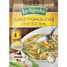 Lacikonyha Újházi tyúkhúsleves csigatésztával 4 tányéros 65g alapvető élelmiszer