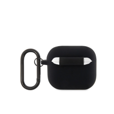 Lacoste Croc Logo AirPods 3 szilikon tok, fekete fülhallgató, fejhallgató tok