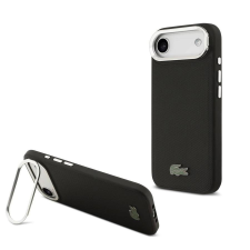 Lacoste Iconic Petit Pique Camera Stand MagSafe tok iPhone 17 Air készülékhez fekete tok és táska