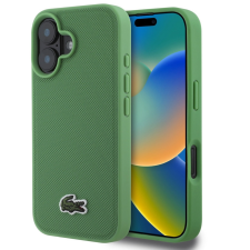 Lacoste Iconic Petit Pique Woven Logo iPhone 16 Plus MagSafe tok, zöld tok és táska