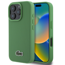 Lacoste Iconic Petit Pique Woven Logo iPhone 16 Pro MagSafe tok, zöld tok és táska
