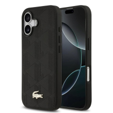 Lacoste PU Nomogramme Gold Logo MagSafe tok iPhone 17 készülékhez fekete tok és táska