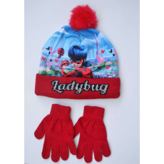  Ladybug Miraculous Ladybug téli kötött sapka és kesztyű szett  JÓ ÁR!!!! 6-8 év