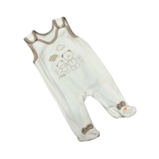 Lafel Plüss ujjatlan rugdalózó - Fehér/Bézs Macis 56 rugdalózó