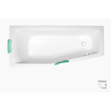  Laguna Aneta Plus 160x70 cm akril asszimetrikus kád, balos 140 l kád, zuhanykabin