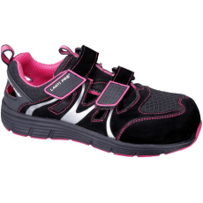 Lahti Pro Női szandál velúr/fekete/rózsaszín, s1 src, 