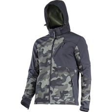 Lahti Pro Softshell kabát kapucnival zöld-fekete moro, 