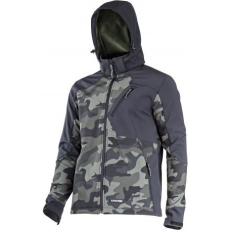 Lahti Pro Softshell kabát kapucnival zöld-fekete moro, 
