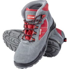 Lahti Pro Szarvasbőr/Oxford Szürke-Piros Csizma, S1P Src, 41 (L3011941) munkavédelmi cipő