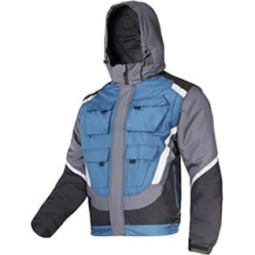 Lahti Pro Szigetelt kabát fekete-szürke-türk. fényvisszaverővel, 