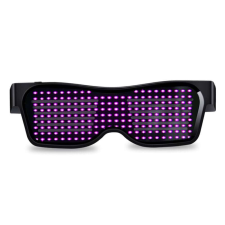 Lakatos István E.V. Parti szemüveg, világító szemüveg, LED kijelzős szemüveg Pink party kellék