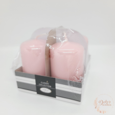  Lakkozott adventi gyertya - rózsaszín dekorációs kellék