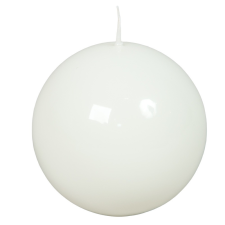  Lakkozott gömb gyertya 100mm fehér gyertya
