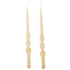  Lakkozott rövid alfa csavart gyertya ecru 235x12mm 8db/csom (db ár) dekorációs kellék