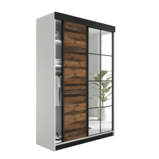  Lamaro Tolóajtós Szekrény tükörrel 138x205cm - fehér&amp;OldStyle bútor