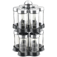 LAMART fűszertartó készlet LT7044 STEEL állványon (LT7044 STEEL) papírárú, csomagoló és tárolóeszköz
