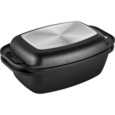 LAMART LT1105 9L + 3L Serpenyő grillező fedéllel - Fekete (LT1105) edény