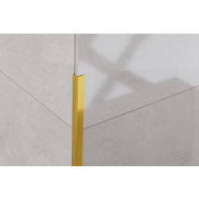 LAMBRO - Sarokprofil - Szálcsiszolt Arany - 1cm x 1cm - Rozsdamentes acél építőanyag