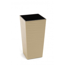 Lamela FINEZIA DLUTO virágcserép - rovátka 40×40 cm, 75 cm magas, cappuccino (1310006610) kerti tárolás