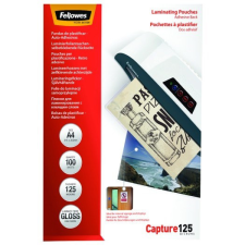 Lamináló fólia FELLOWES A/4 125 mikron fényes öntapadó 100/csom lamináló fólia
