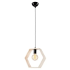 Lamkur 34942 LM-1.4.2 BIAŁY egyizzós függeszték, acél-fa