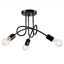 Lamkur Mennyezeti lámpa CAMILLA 3xE27 Black Loft LM-3.79 Lamkur világítás