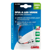 Lampa 12/24V LED mentes jelzőfény, zöld színű (0145581) (LA0145581) autóalkatrész