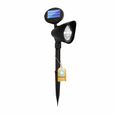  Lampa Ogrodowa LED Solarna Wbijana Czarna Kierunkowa Reflektor 6500K IP44 kültéri világítás