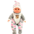 Lamps Baba hanggal szürke ruhában 30cm