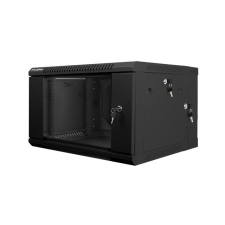Lanberg 19" Fali rack szekrény 6U 600x600mm - Fekete (WF02-6606-10B) asztali számítógép kellék