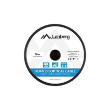 Lanberg 30m aktív optikai HDMI apa-apa fekete AOC kábel kábel és adapter