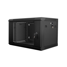 Lanberg 6U 19" fali rack szekrény 600x450mm fekete (WF01-6406-10B) egyéb hálózati eszköz