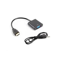 Lanberg adapter HDMI-A(M)->VGA(F) with audio cable kábel és adapter