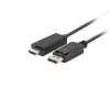 Lanberg CA-DPHD-11CC-0010-BK DisplayPort 1.1 - HDMI 1.4 Kábel 1m - Fekete (CA-DPHD-11CC-0010-BK)