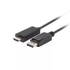 Lanberg CA-DPHD-11CC DisplayPort 1.1 - HDMI 1.4 Kábel 1.8m - Fekete (CA-DPHD-11CC-0018-BK)