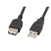 Lanberg CA-USBE-10CC-0007-BK USB kábel USB 2.0 0,7 M USB A Fekete