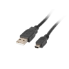 Lanberg cable USB 2.0 mini AM-BM5P 30cm black