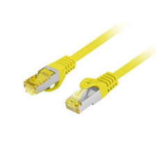 Lanberg CAT.6a S/FTP LSZH kábel 1m sárga (PCF6A10CU0100Y) (PCF6A10CU0100Y) kábel és adapter