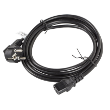 Lanberg CEE 7/7 - IEC 320 C13 VDE fekete tápkábel, 3m kábel és adapter