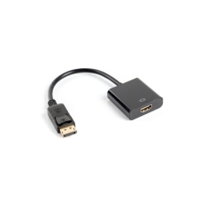 Lanberg DisplayPort --> HDMI kábel 10cm (AD-0009-BK) (AD-0009-BK) kábel és adapter