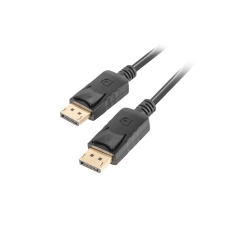 Lanberg DisplayPort kábel 3m fekete (CA-DPDP-10CC-0030-BK) kábel és adapter